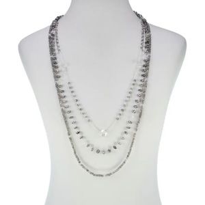 Deb Guyot Labradorite and Herkimer “diamond” quartz 32” necklace